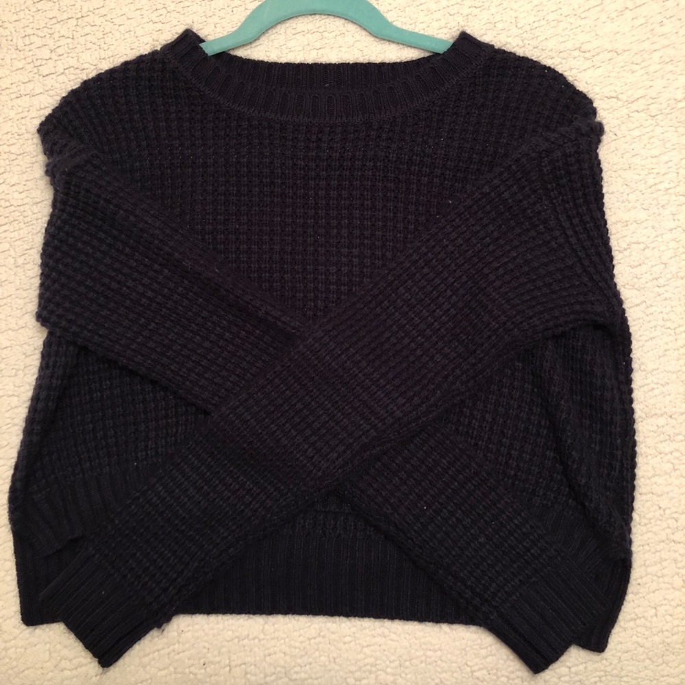 Forever 21 Dark blue crop top sweater